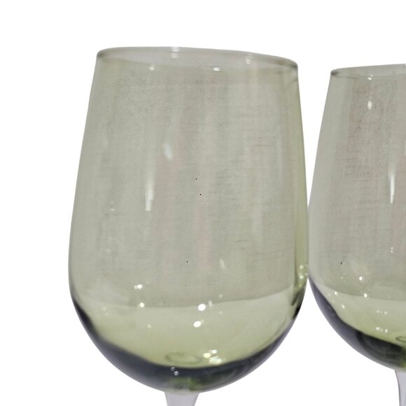 Vina Blue Libbey Red Wine Goblet 9" blown glass 17oz set of 2 stylish romantic - Picture 6 of 7